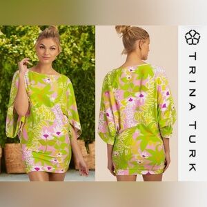 Trina Turk La Palma Tunic swim cover up size medium